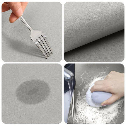 AquaStone | Stone Bath Mat with Non-Slip Rubber Backing | Stylish Absorbent Design for Kitchen and Bathroom Comfort 5