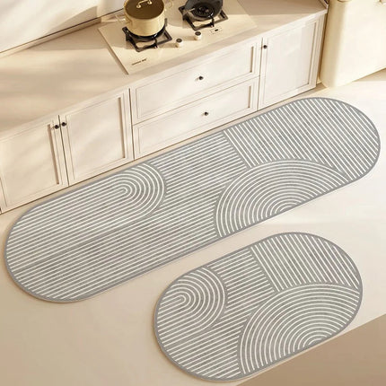 AquaStone | Stone Bath Mat with Non-Slip Rubber Backing | Stylish Absorbent Design for Kitchen and Bathroom Comfort 7