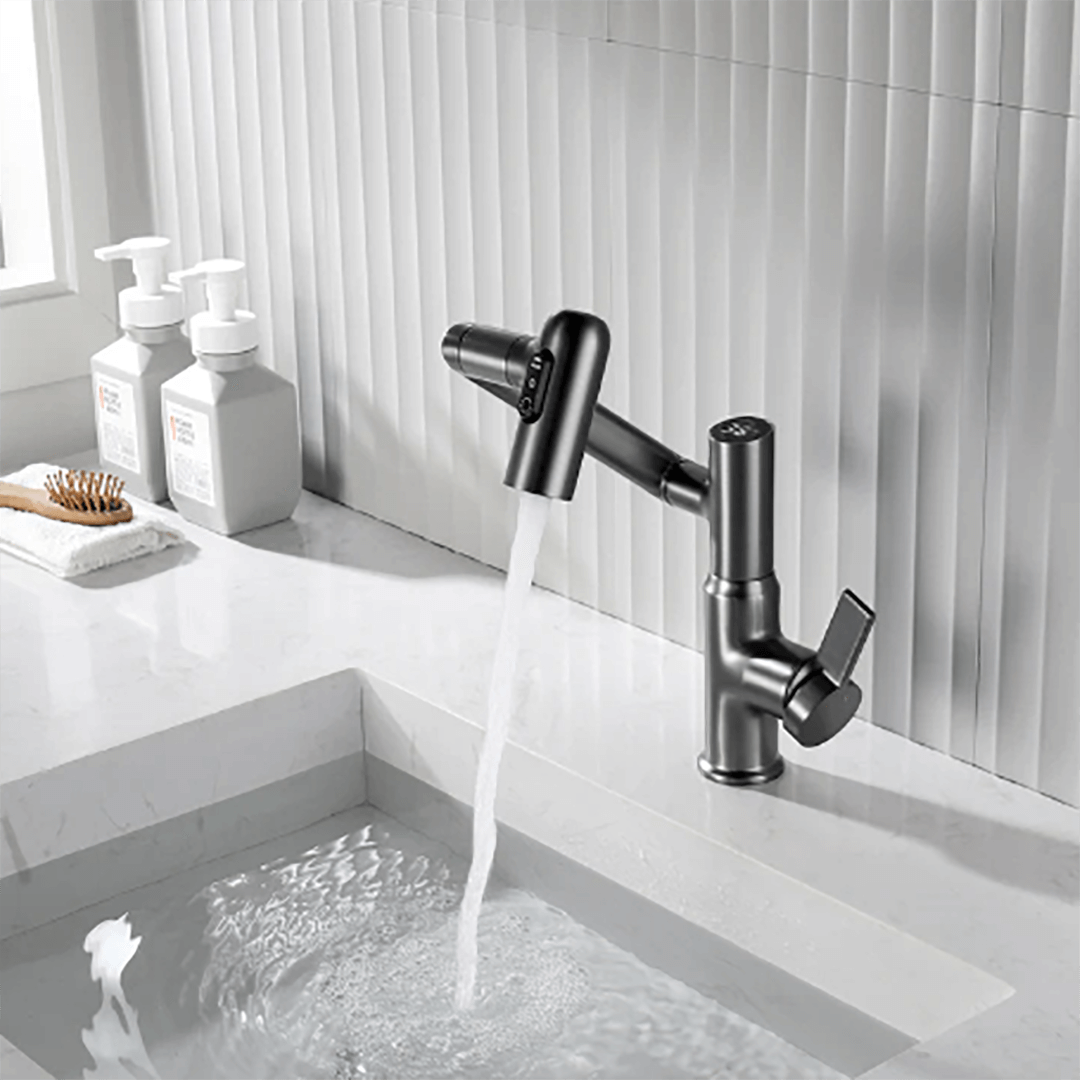 AquaTwist | 360° Kitchen Faucet with Adjustable Height & Temperature Display | Stylish Design for Effortless Kitchen Tasks 0