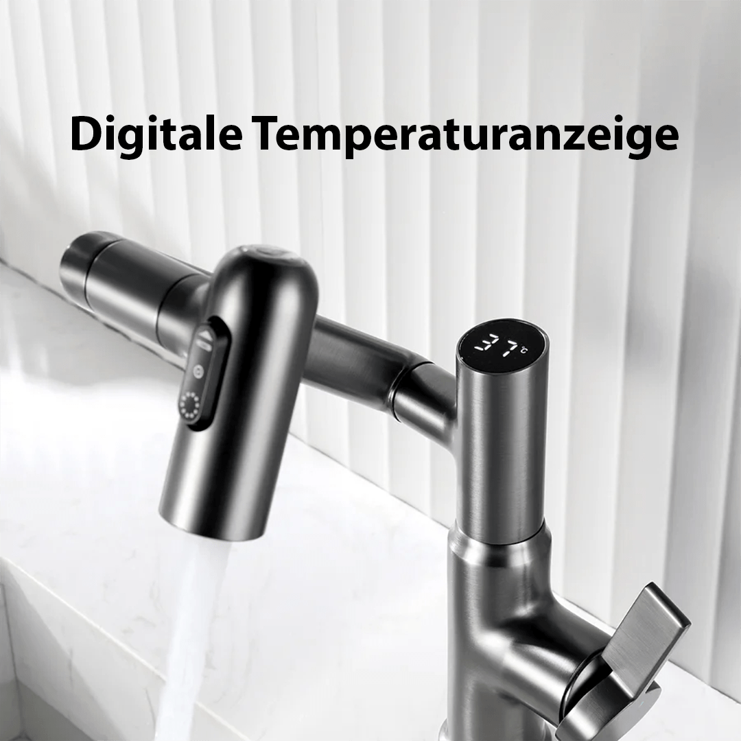 AquaTwist | 360° Kitchen Faucet with Adjustable Height & Temperature Display | Stylish Design for Effortless Kitchen Tasks 4