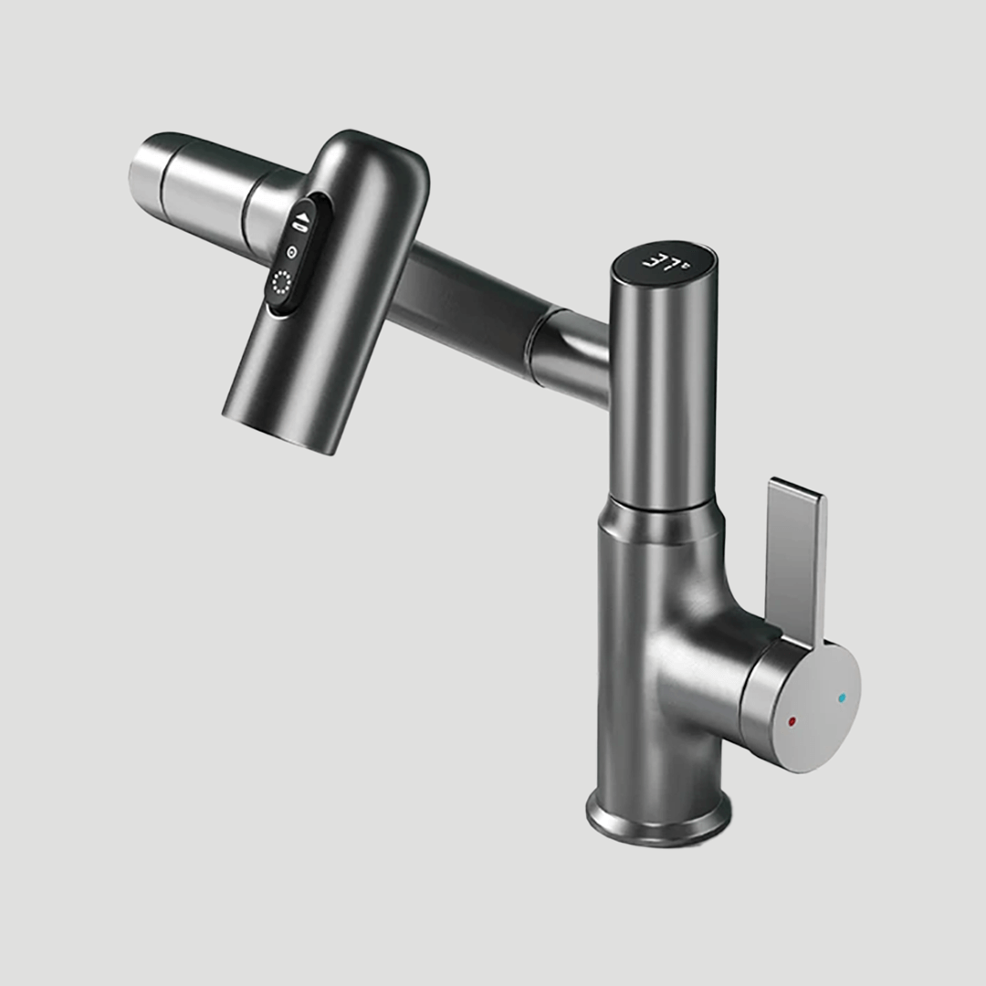 AquaTwist | 360° Kitchen Faucet with Adjustable Height & Temperature Display | Stylish Design for Effortless Kitchen Tasks 6