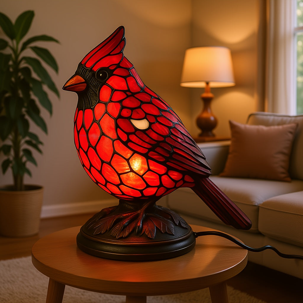 Art Glass Table Lamp | USB Powered with Soft Ambient Light | Decorative Nightstand Lamp for Cozy Bedroom Atmosphere 0