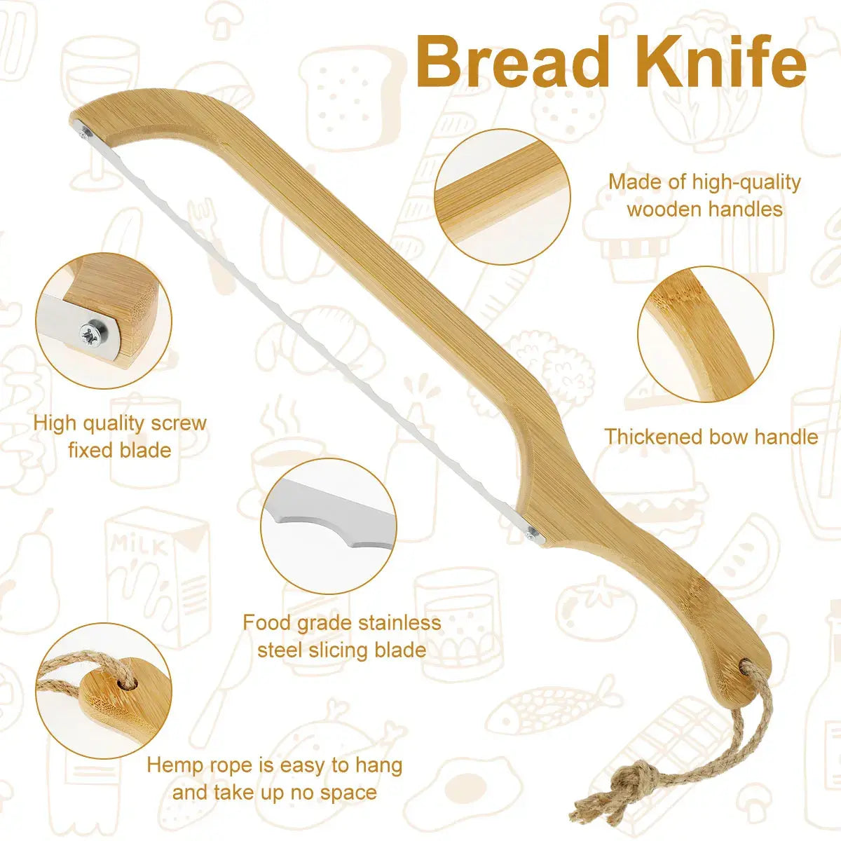 Artisan Slice | Serrated Bread Knife with Ergonomic Wooden Handle for Effortless Slicing 6