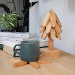 Artisan Wooden Coasters for Drinks with Tree Holder | Elegant Walnut Design for Stylish Surface Protection 5