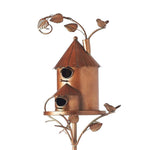 Artistic Metal Garden Stake Birdhouse with Durable Design | Unique Outdoor Decor for Bird Lovers 6
