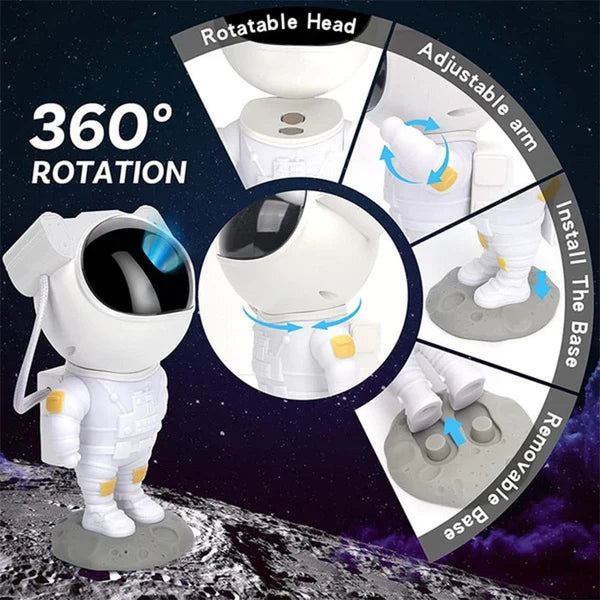 Astronaut Galaxy Projector with Shooting Star Laser, Star Projector with 8 Fog Effects