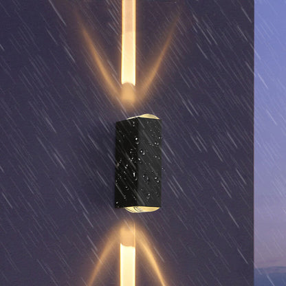 AureaStone | Modern Sleek Black LED Outdoor Wall Sconce Lighting 0