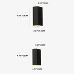 AureaStone | Modern Sleek Black LED Outdoor Wall Sconce Lighting 4