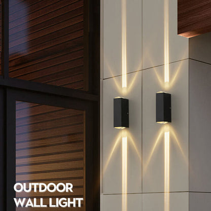 AureaStone | Modern Sleek Black LED Outdoor Wall Sconce Lighting 8