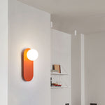 AuroraGlow | Stylish Modern Glass Wall Sconce with Orange Base 0
