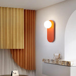 AuroraGlow | Stylish Modern Glass Wall Sconce with Orange Base 1