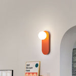 AuroraGlow | Stylish Modern Glass Wall Sconce with Orange Base 7
