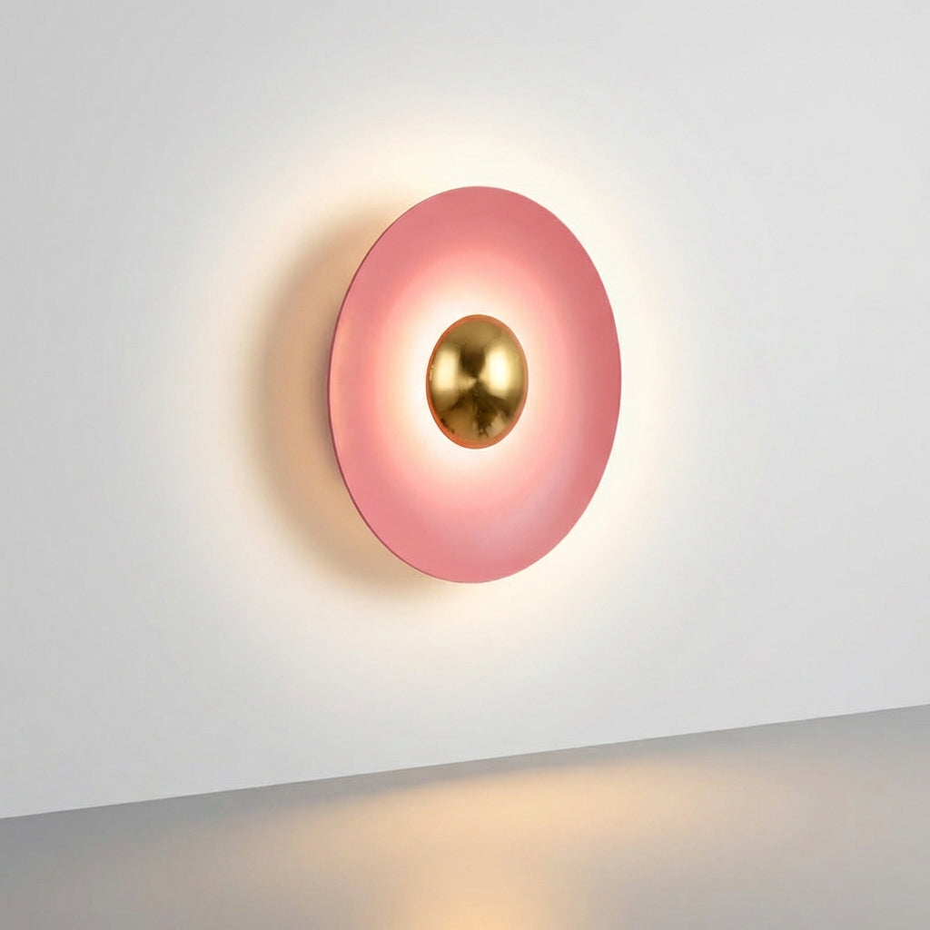Auroryn | Round Halo Wall Light with Integrated LED Technology | Elegant Gold Finish for Cozy Ambiance 4