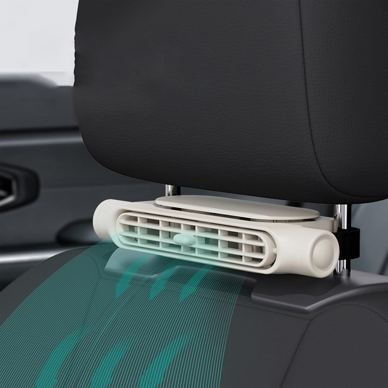 AutoBreeze | USB Car Cooling Fan with 3 Speeds & Bladeless Design | Headrest Mount for Ultimate Comfort 0