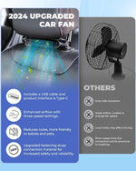 AutoBreeze | USB Car Cooling Fan with 3 Speeds & Bladeless Design | Headrest Mount for Ultimate Comfort 6