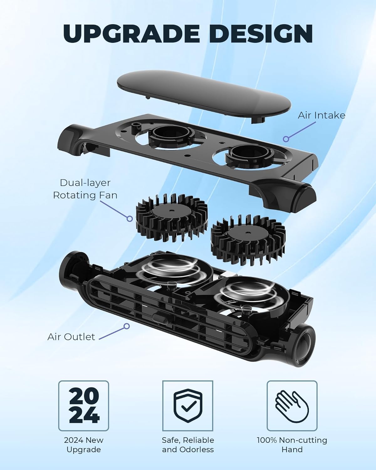 AutoBreeze | USB Fan for Car with 3 Adjustable Speeds | Bladeless Design for Safe Comfort 8