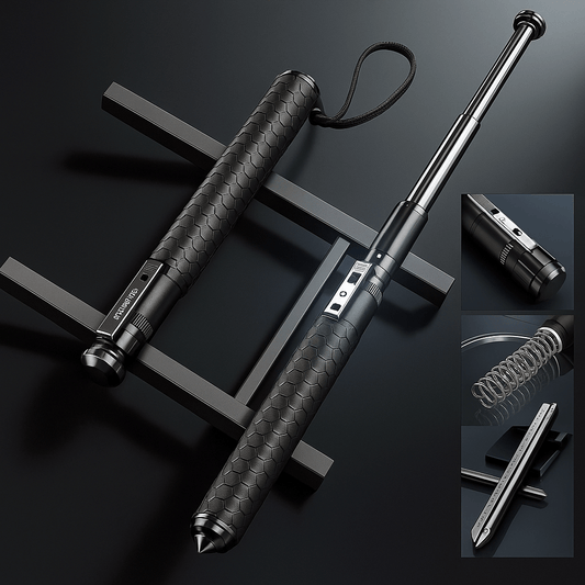 Automatic Self-Defense Walking Stick with Quick-Deploy Mechanism | Adjustable Ergonomic Design for Enhanced Stability 0