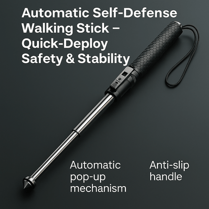 Automatic Self-Defense Walking Stick with Quick-Deploy Mechanism | Adjustable Ergonomic Design for Enhanced Stability 6