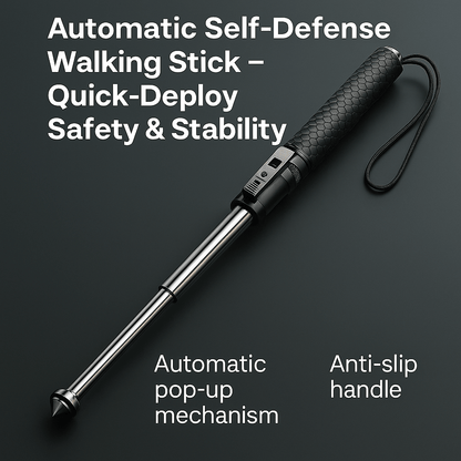 Automatic Self-Defense Walking Stick with Quick-Deploy Mechanism | Adjustable Ergonomic Design for Enhanced Stability 6