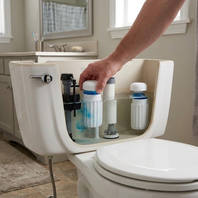 Toilet Bowl Cleaner Tank Block, Automatic Toilet Tank Cleaner and Descaler for Hard Water Stains, Flush Activated