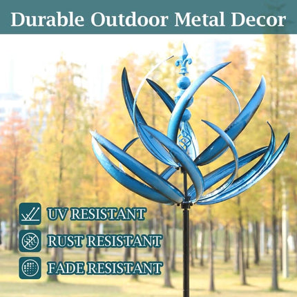 Metal Wind Spinner for Garden and Porch, Kinetic Yard Art and Outdoor Garden Decor for Patio – image 6