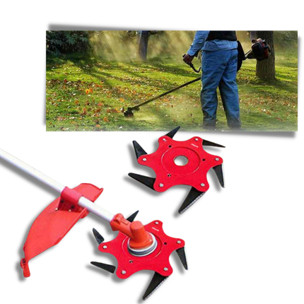 Weed Wacker Blades Trimmer Head with 6 Steel Blades, Weed Eater Head for Straight Shaft Mowers – image 5