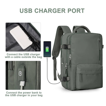 Travel Backpacks, Large Waterproof Hiking Backpack with USB Port – image 6