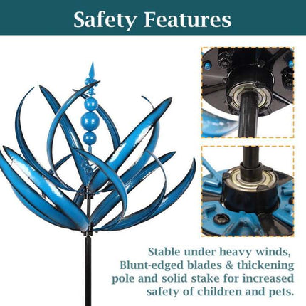 Metal Wind Spinner for Garden and Porch, Kinetic Yard Art and Outdoor Garden Decor for Patio – image 8