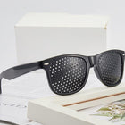 Pinhole Glasses, Eye Fatigue Glasses for Reading and Screen Time, Anti Fatigue Grid Glasses for Eye Exercise