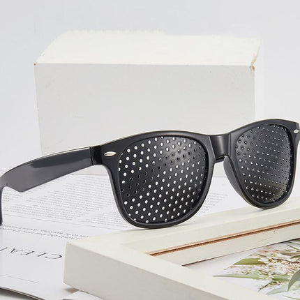 Pinhole Glasses, Eye Fatigue Glasses for Reading and Screen Time, Anti Fatigue Grid Glasses for Eye Exercise