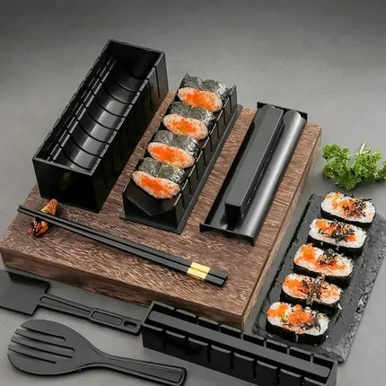 Onigiri Mold, 3 Shape Sushi Making Kit with Cutting Guide