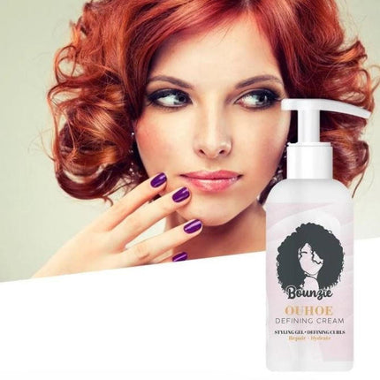 Hair Curling Cream with Argan Oil, Curl Defining Cream for Frizz Control