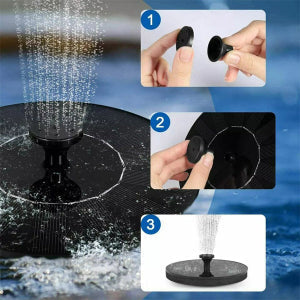 Solar Bird Bath Fountain for Outdoor Bird Baths, Solar Water Fountain Pump with Panel