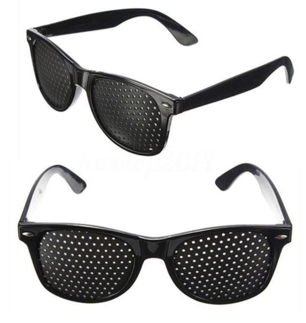 Pinhole Glasses, Grid Glasses Worn Indoors