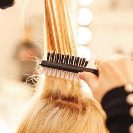 Boar Bristle Brush for Volume and Shine, Two Sided Styling Tool for Hair