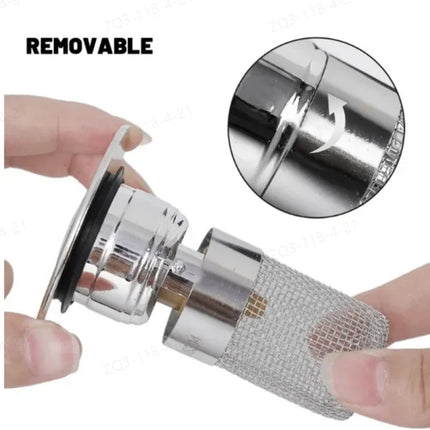 Sink Stopper Pop Up, Hair Catcher for Shower Drain