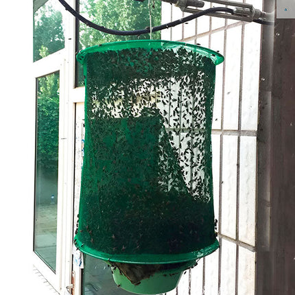 Outdoor Fly Trap Reusable, Fly Catcher with Natural Bait for Gardens Patios and Stables
