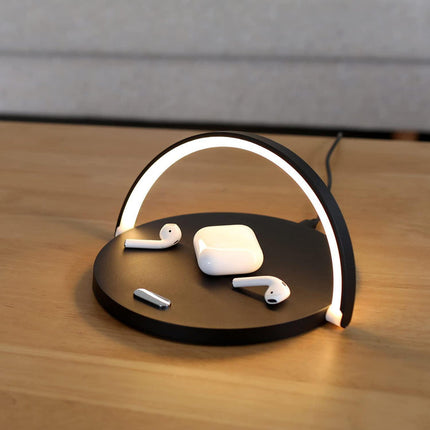 Bedside Lamp with Wireless Charger, Dimmable LED Bedside Table Lamp – image 5