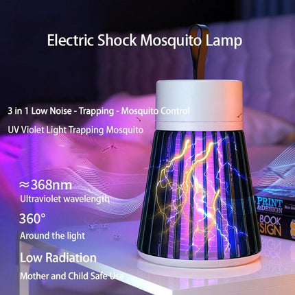 Rechargeable Mosquito Killer Lamp with UV Light, Electric Shock Bug Zapper for Indoor, Outdoor, Camping, Patio and Travel