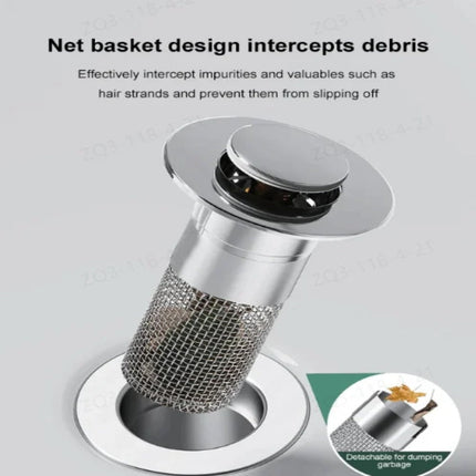 Sink Stopper Pop Up, Hair Catcher for Shower Drain – image 7