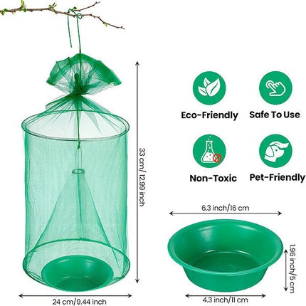 Fly Catcher with Natural Bait for Gardens Patios and Stables, Hanging Fly Trap for Barns – image 7