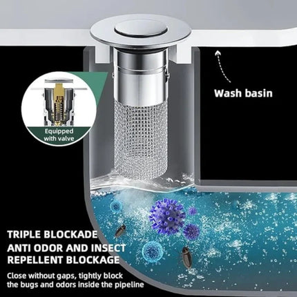 Sink Stopper Pop Up, Stainless Steel Sink Drain Strainer Basket – image 8