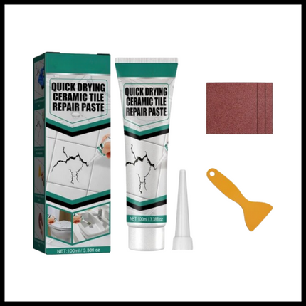 Bathtub Repair Kit, Ceramic Repair Paste Set with Scraper and Sandpaper – image 4