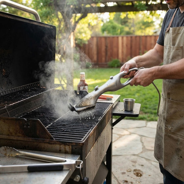 Grill Brush with Steam Power and Water Tank, Steam Grill Cleaner, Stainless Steel BBQ Cleaning Brush for Grill Grates