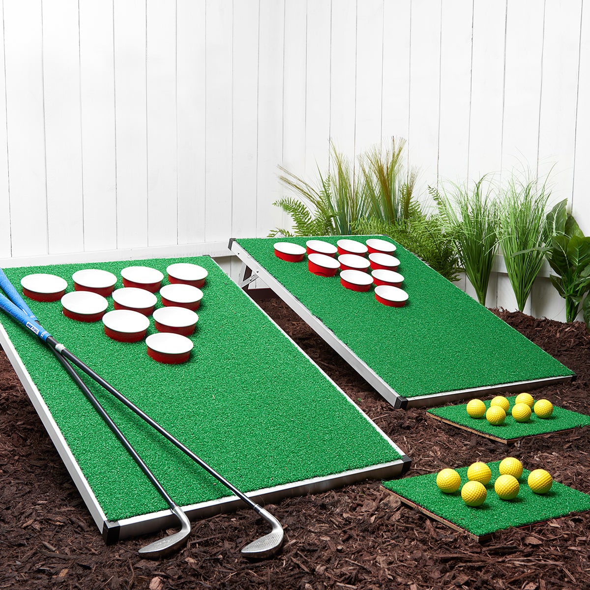 Backyard Game Set | Portable Golf, Cornhole & Pong for Outdoor Fun 0
