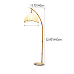 BambooGlow | Elegant Modern Standing Floor Lamp with Fabric Shade 7