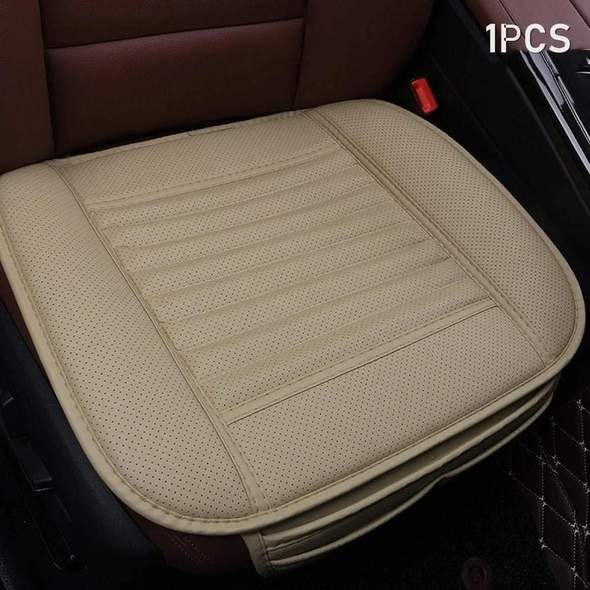 Bamboo Charcoal Car Seat Cushion | Leather Design for Odor Absorption 12