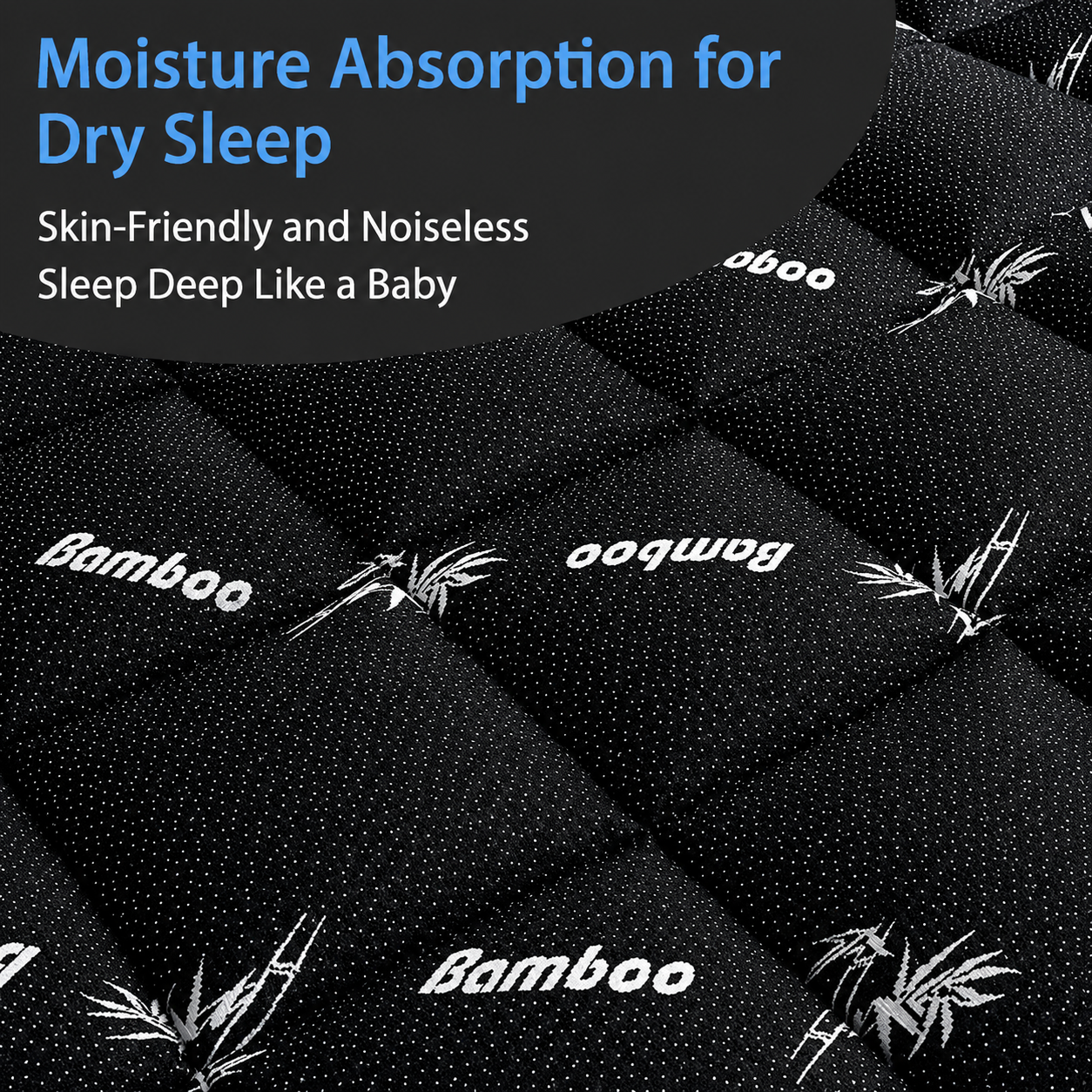 Bamboo Mattress Topper with Extra Thickness & Cooling Design | Queen Size for Enhanced Sleep Quality 1