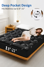 Bamboo Mattress Topper with Extra Thickness & Cooling Design | Queen Size for Enhanced Sleep Quality 2
