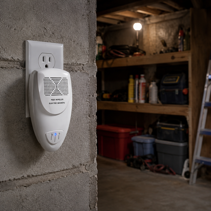 Mouse Repellent Plug In for Bats and Mice, Ultrasonic Bat Repellent for Attics and Basements, Silent Chemical Free Unit